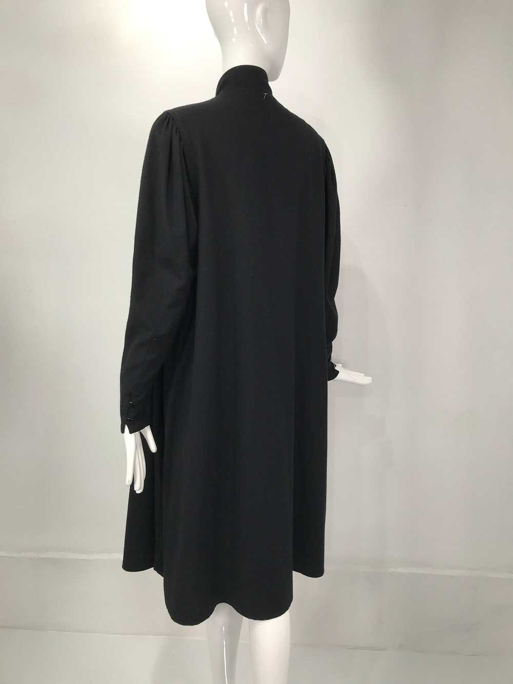 Kenzo Double Face Black Wool Cheongsam Style Coat… - image 6