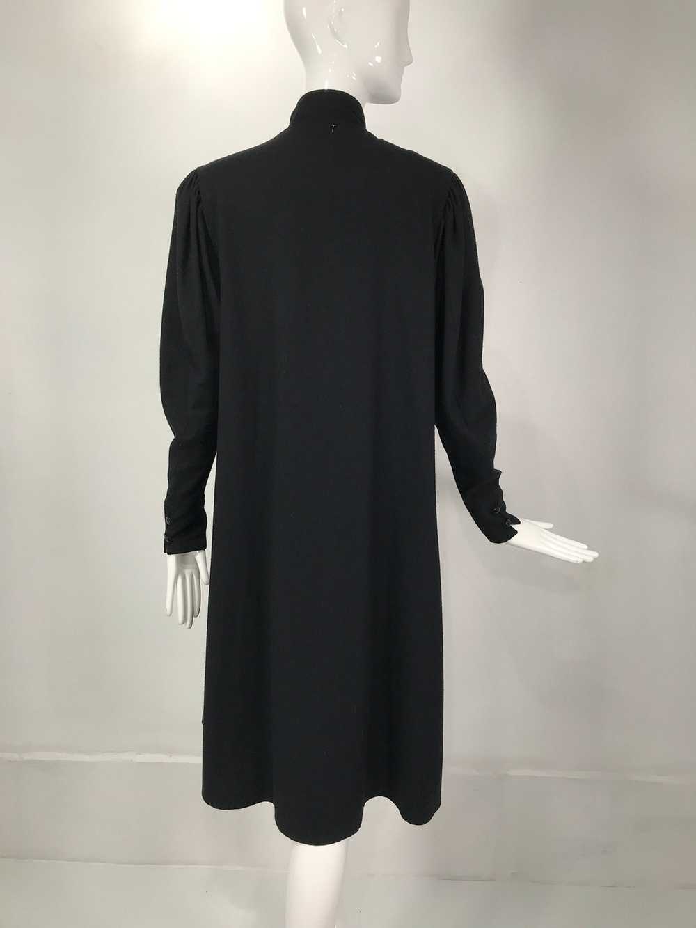 Kenzo Double Face Black Wool Cheongsam Style Coat… - image 7