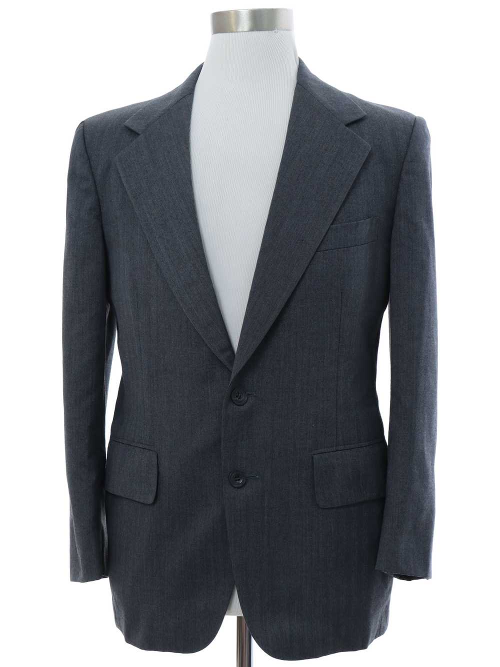 1970's Donald Brooks Mens Wool Herringbone Blazer Spo… - Gem