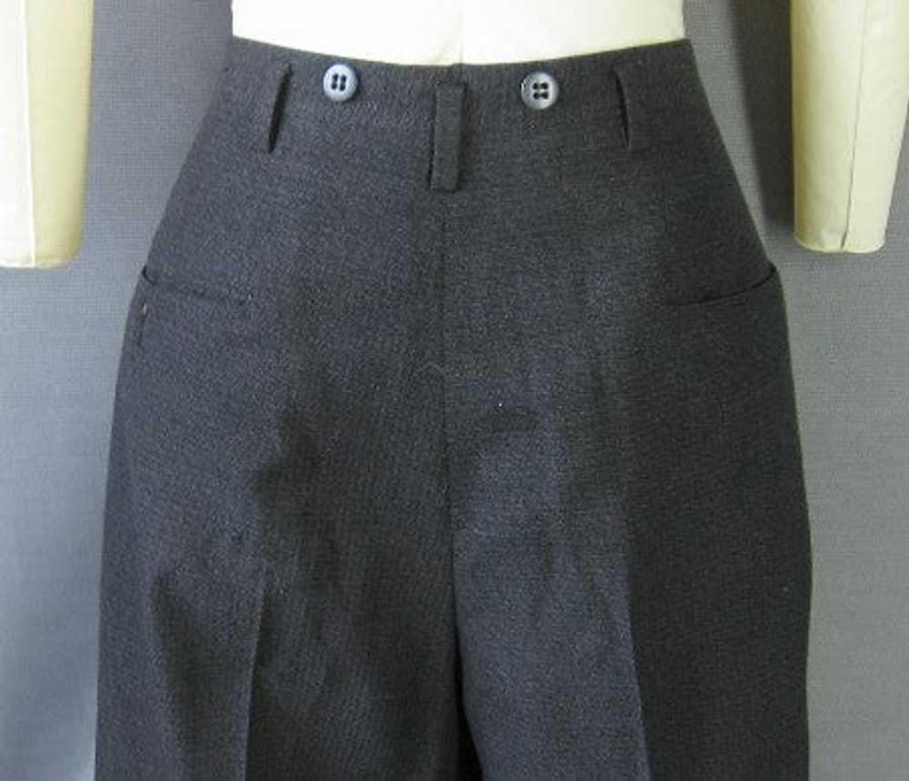40s 50s Vintage Mens Pleated Front Pants Cuffed L… - image 3