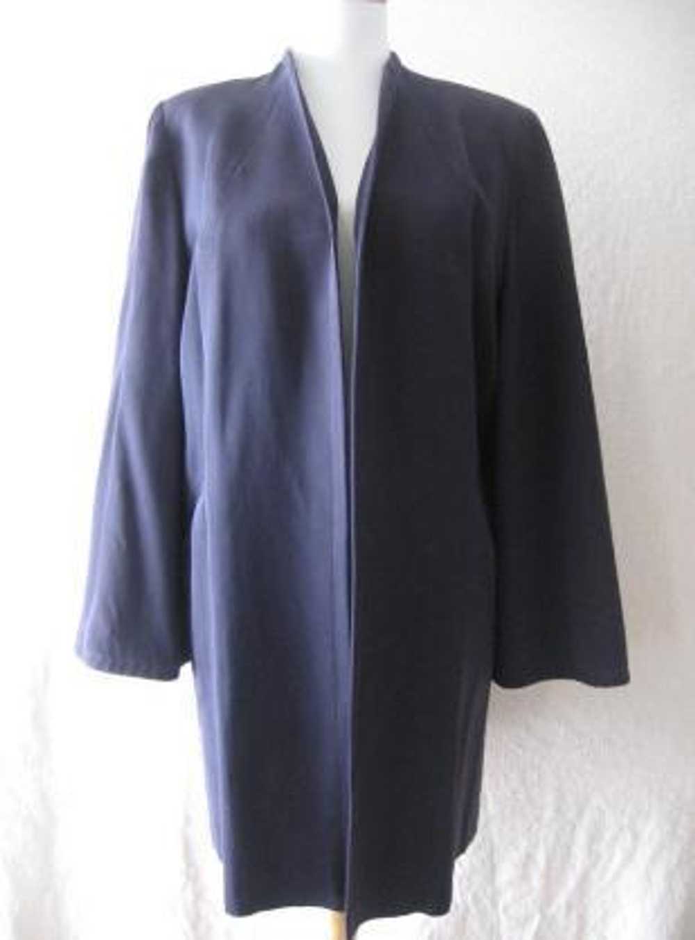 Women's 40s Vintage Swing Coat Jacket Clutch Navy… - image 1