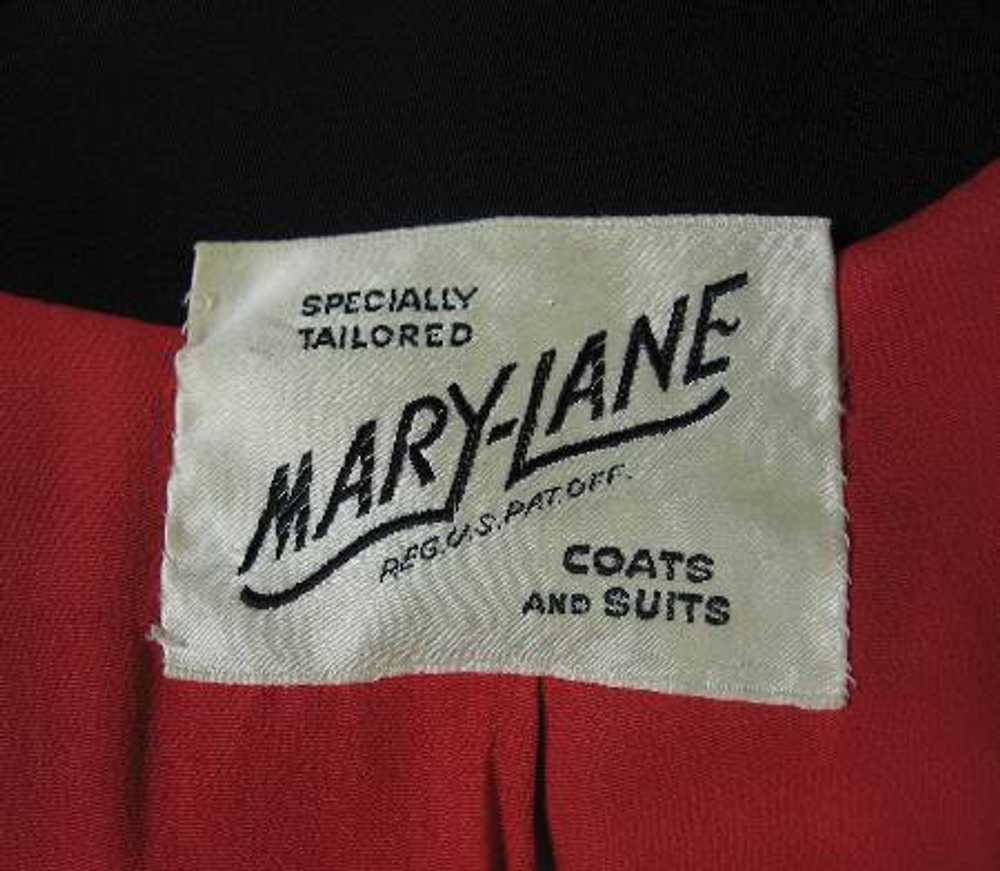 Women's 40s Vintage Swing Coat Jacket Clutch Navy… - image 7