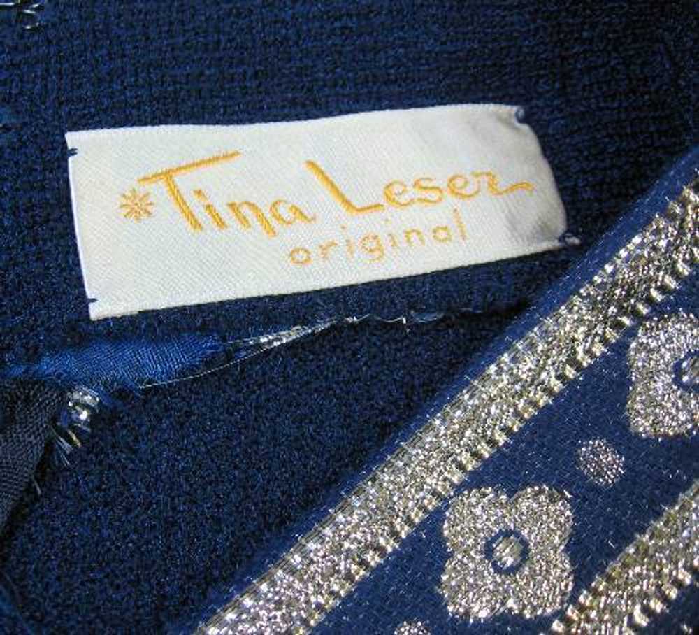 60 70s Tina Leser Top Vintage Bohemian Knit Shirt… - image 5