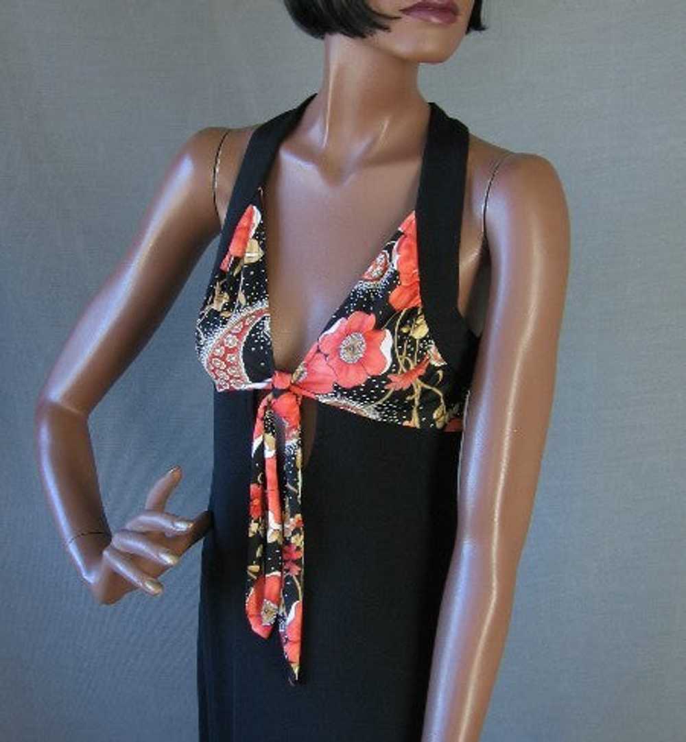 70s Women's Halter Dress Ossie/Birtwell Inspired … - image 1