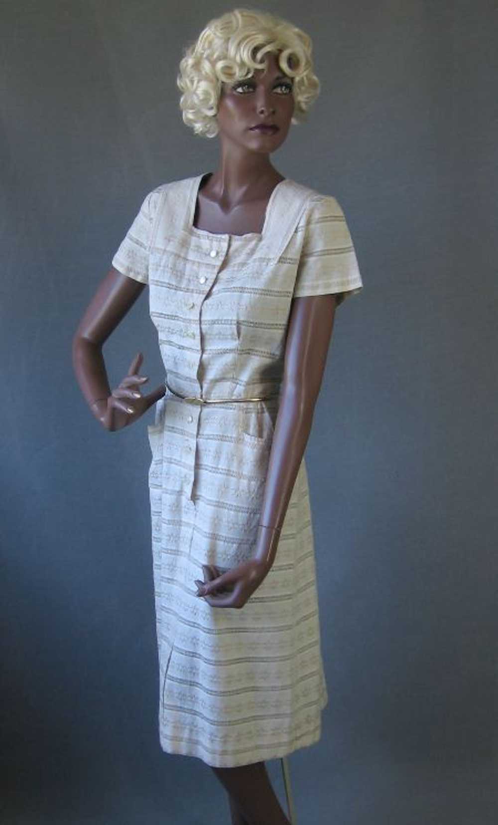 Women's 50s Dress by Wildman Peekaboo Embroidered… - image 1