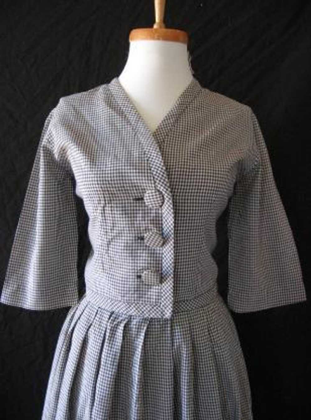 Women's Vintage 50s Skirt Suit Outfit Jacket Rock… - image 5
