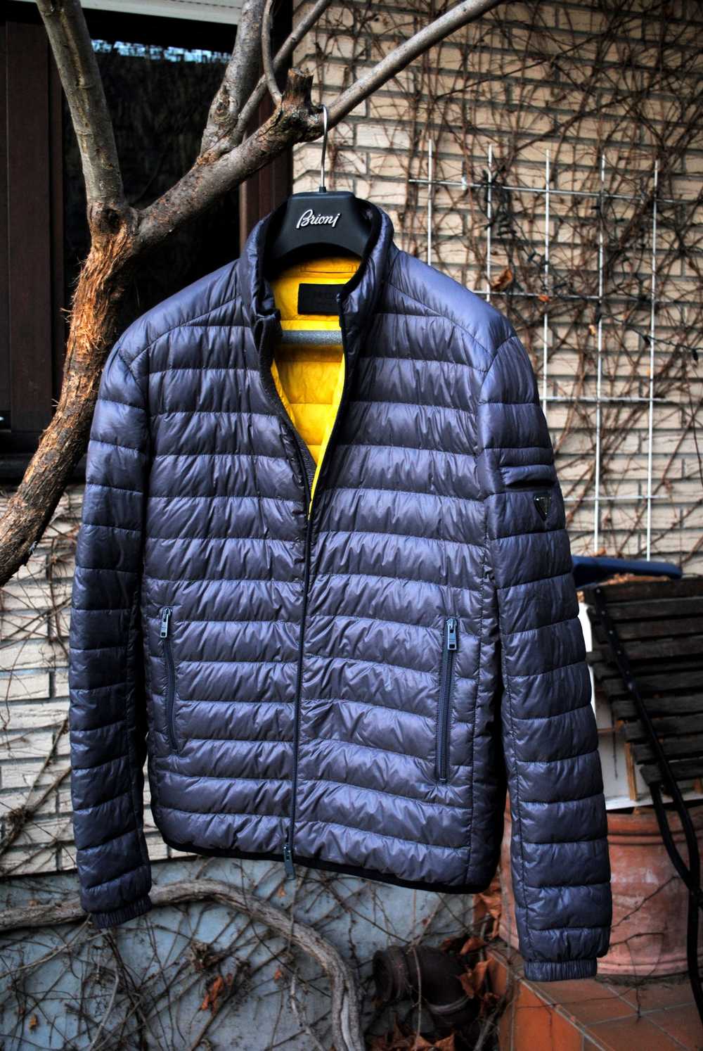 Prada Eggshell Goose Down Quilted Puffer Shoulder… - image 1