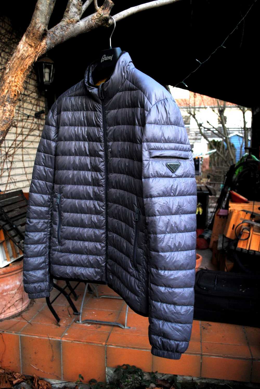 Prada Eggshell Goose Down Quilted Puffer Shoulder… - image 3