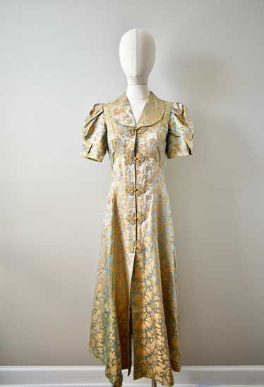 Vintage 1930 Silk Brocade Coat - image 1