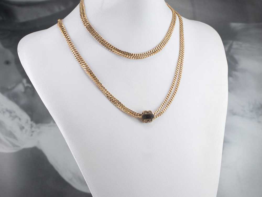 Floral Victorian Lariat Chain - image 5