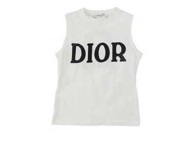 Christian Dior Logo White Sleeveless Tank Top - image 1