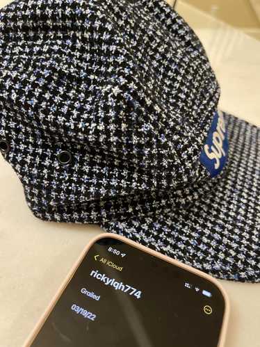 Supreme Boucl Houndstooth Camp Cap Neon