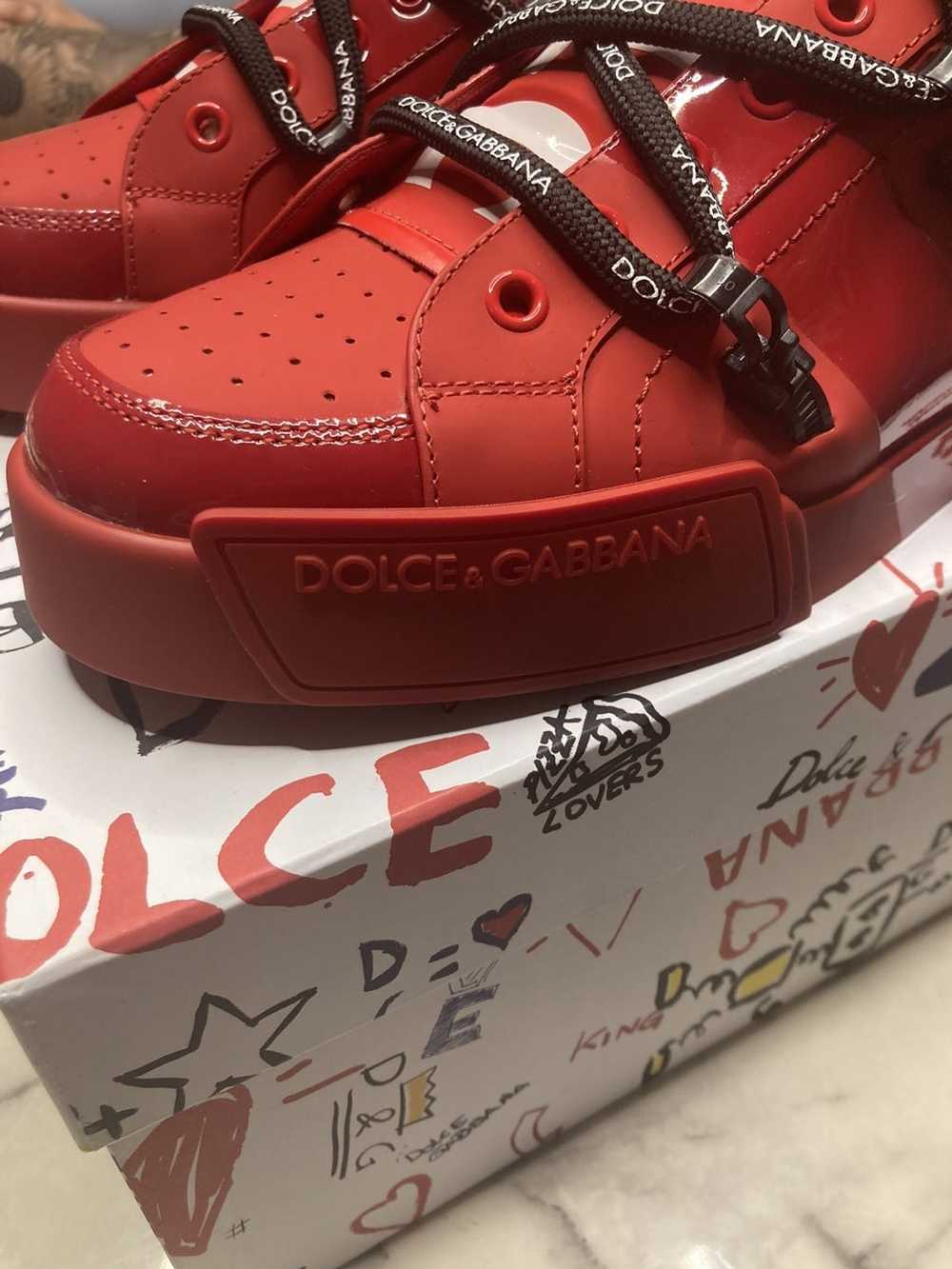 Dolce & Gabbana Dolce & Gabana Red low top sneake… - image 5