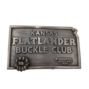 Other Kansas Flatlander Belt Buckle Club 1987 KS W