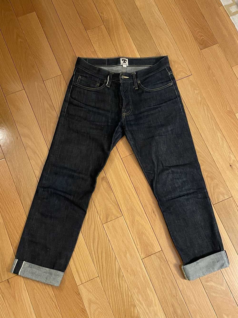 Tellason White oak cone denim selvage jeans size 30 made in USA faded
