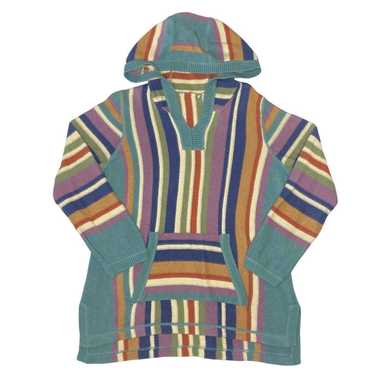 Streetwear × Vintage Rainbow Striped Hoodie Pastel