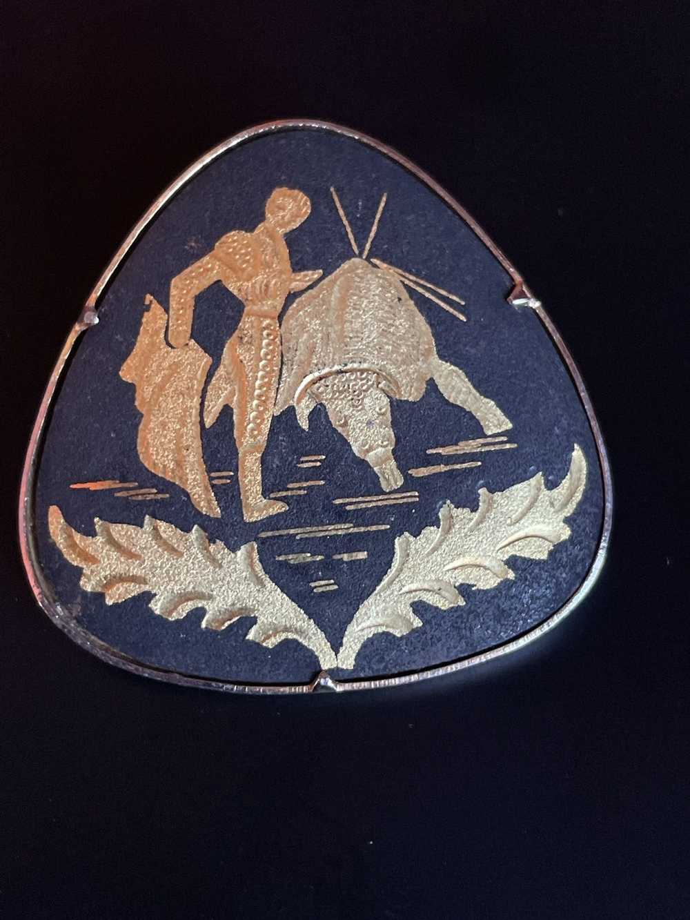 Vintage Bull fighter pin - image 1