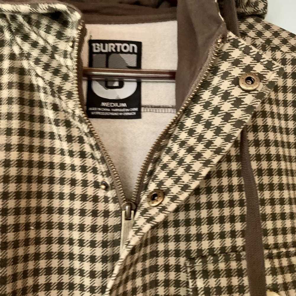 Burton Burton Hooded Jacket Medium Check Zip Up S… - image 4