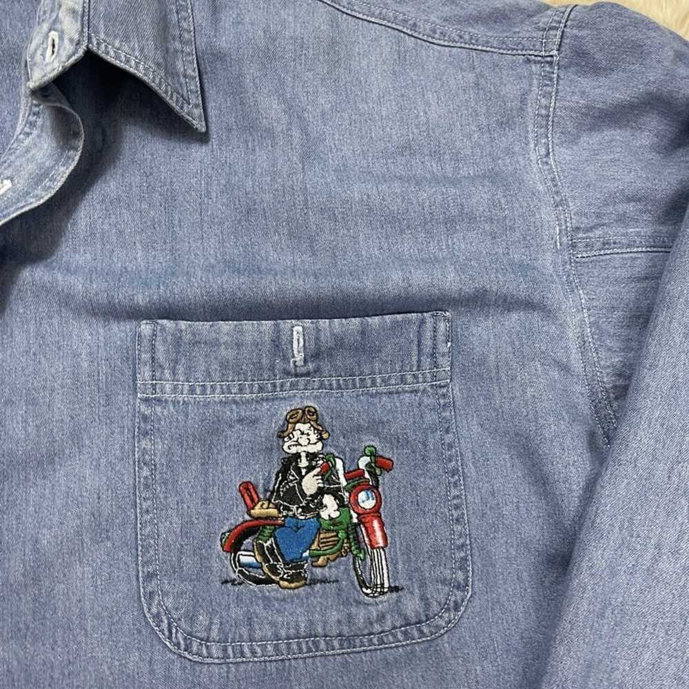 Deadstock × Vintage 1980s Popeye Denim Shirt - image 4