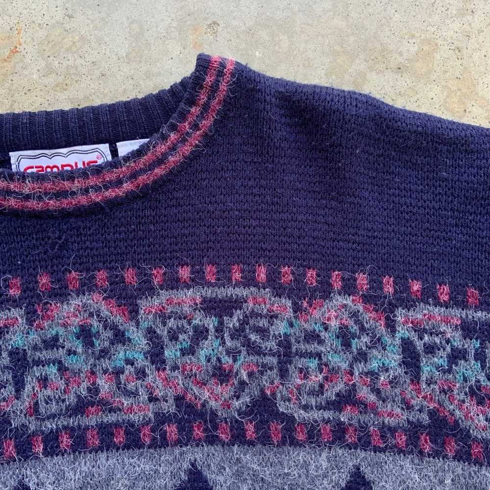 Vintage Vintage 90’s Campus Mohair Knit Sweater - image 4