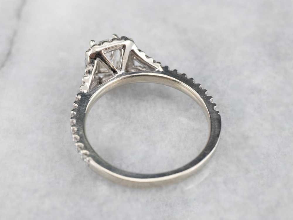 Diamond Halo Engagement Ring - image 4