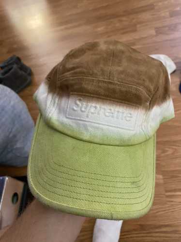 Supreme Yellow-Green/White/Brown Supreme Camp Cap