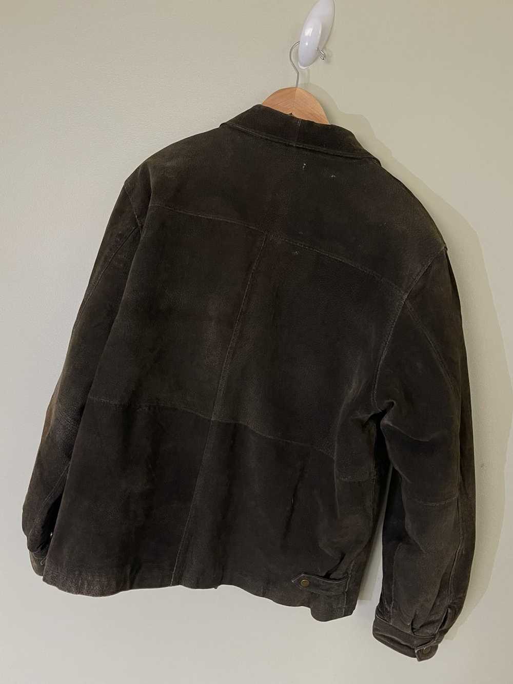 Vintage Wilda Distressed Leather Bomber Jacket - image 5