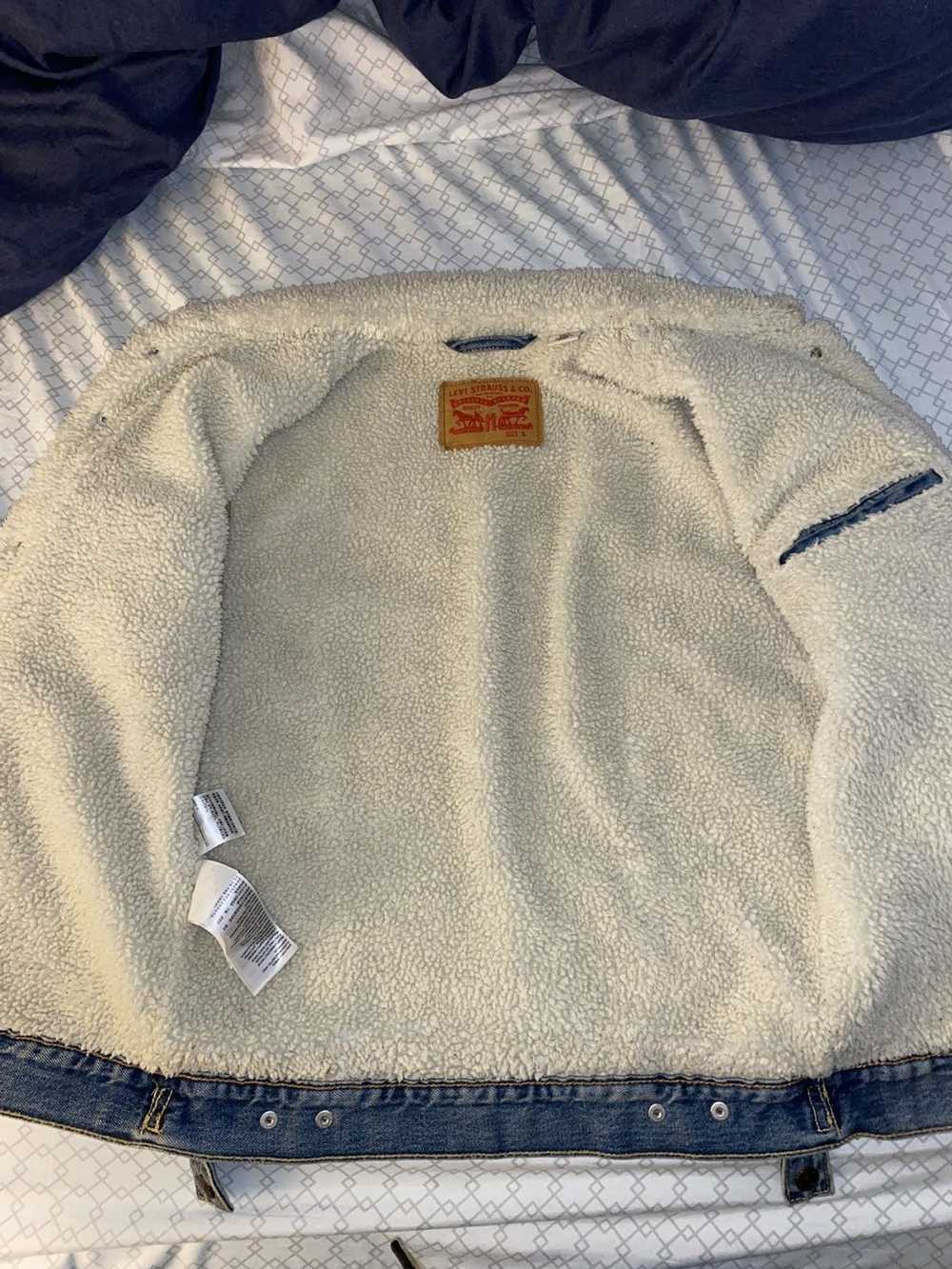 Levi's × Vintage Levi’s Denim Sherpa Jacket Size … - image 4