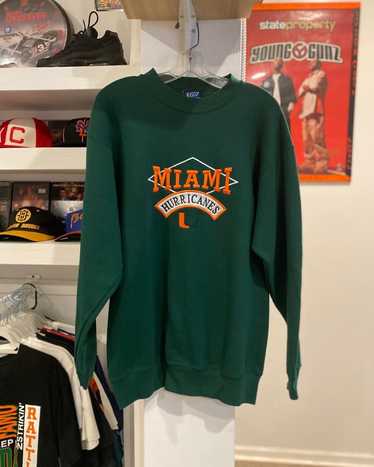 Ncaa × Vintage University of Miami sweatshirt.