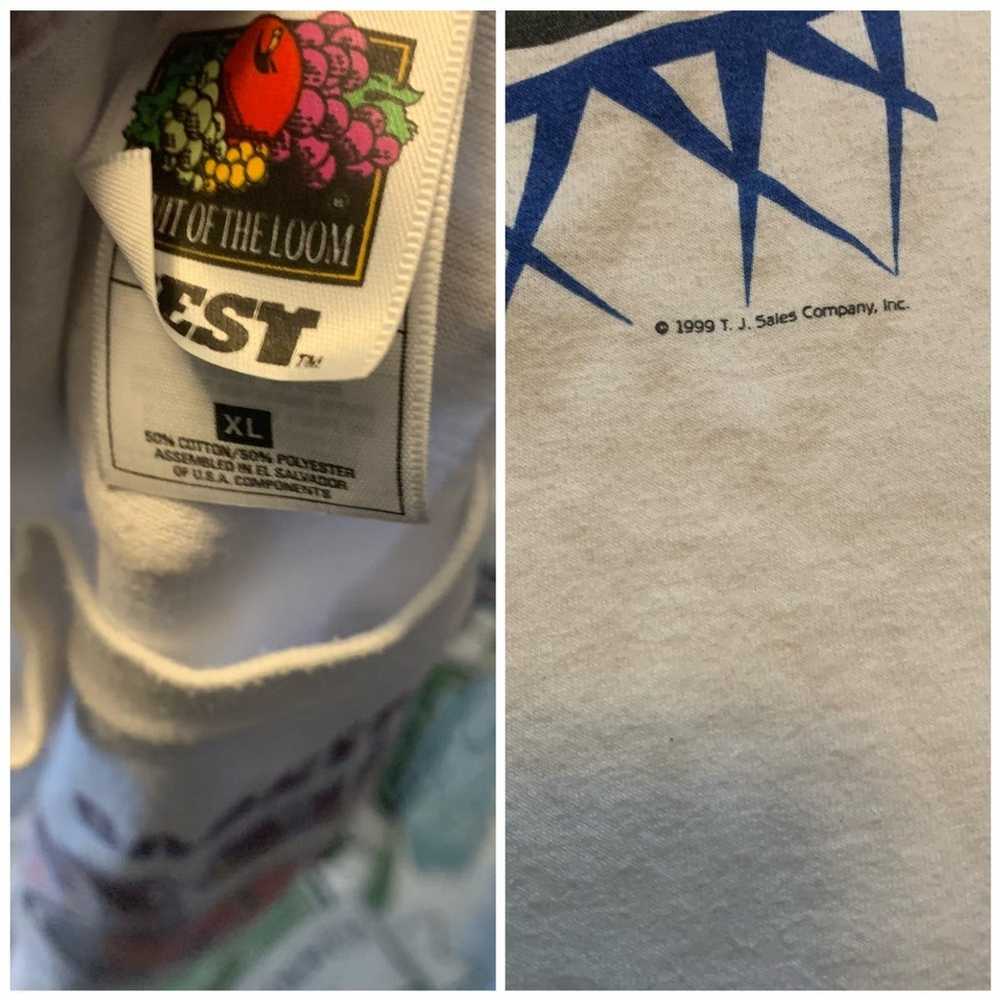 Fruit Of The Loom White 1999 women basket ball tee - image 3