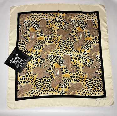 Dior Christian Dior Leopard and Paisley Big Squar… - image 1