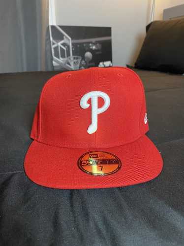 Philadelphia Phillies Green Throwback Hat New Era 59Fifty Poly 7 1/8 Dingy  Flat