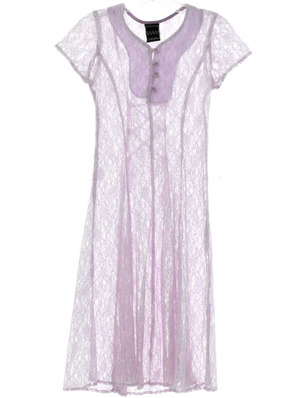 1990's Sweet Soda or Girls Lace Over Dress - image 1