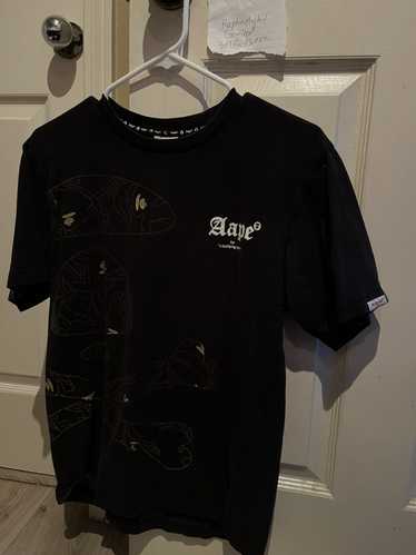 Aape Aape by a bathing ape black/gold tee