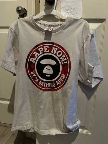 Aape Aape white/red aape now by a bathing ape tee