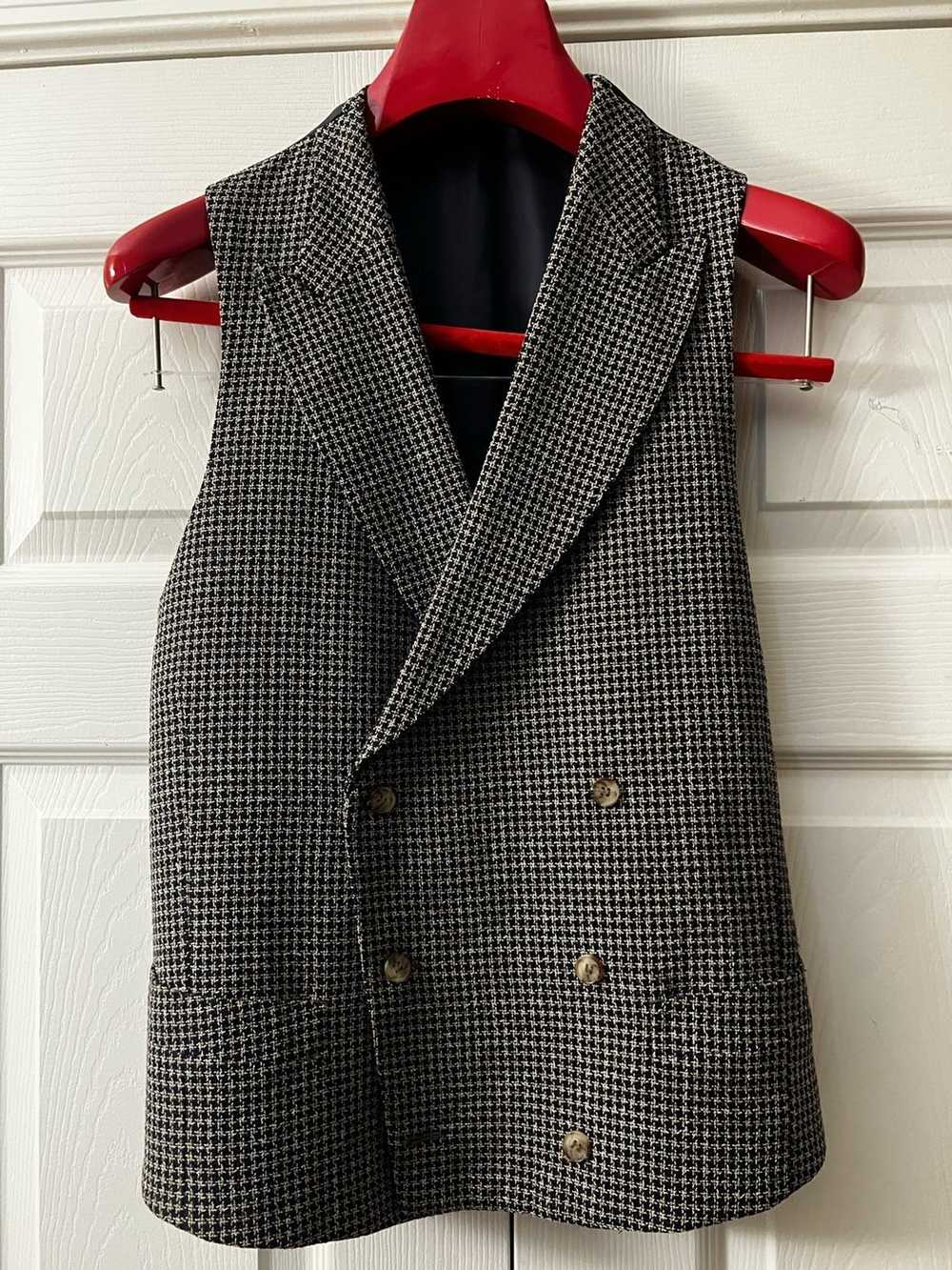 Suitsupply Brown/Navy Houndstooth Waistcoat - image 1
