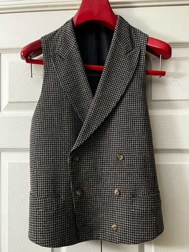 Suitsupply Brown/Navy Houndstooth Waistcoat - image 1