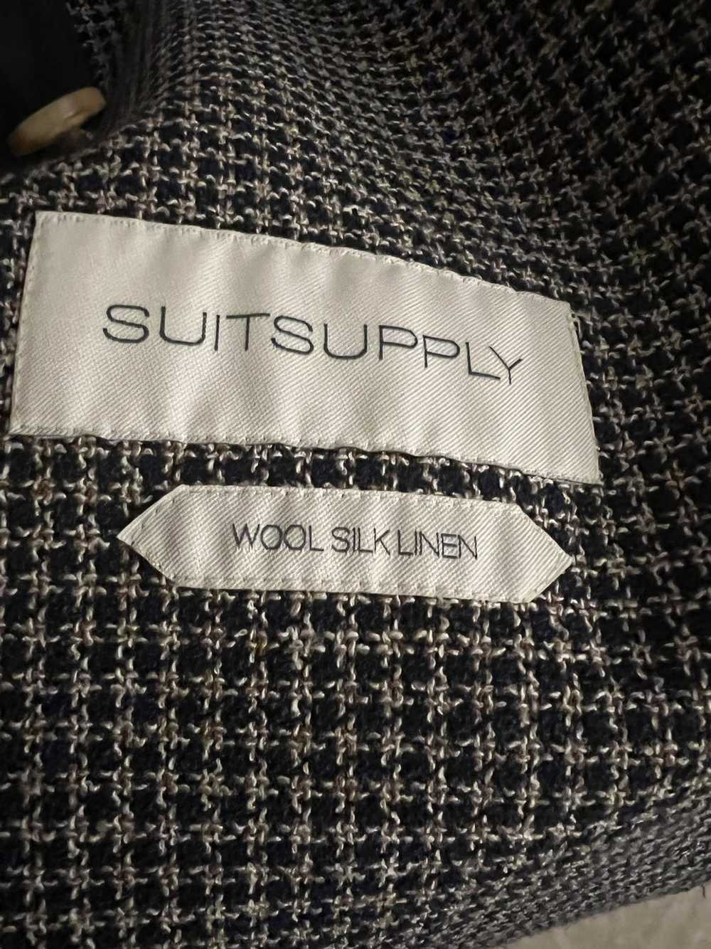 Suitsupply Brown/Navy Houndstooth Waistcoat - image 3