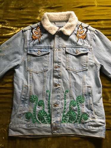 Denim jacket embroidered zara - Gem