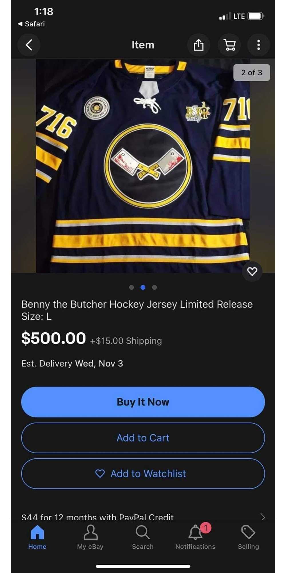 Designer Benny The Butcher Hockey Jersey - image 2