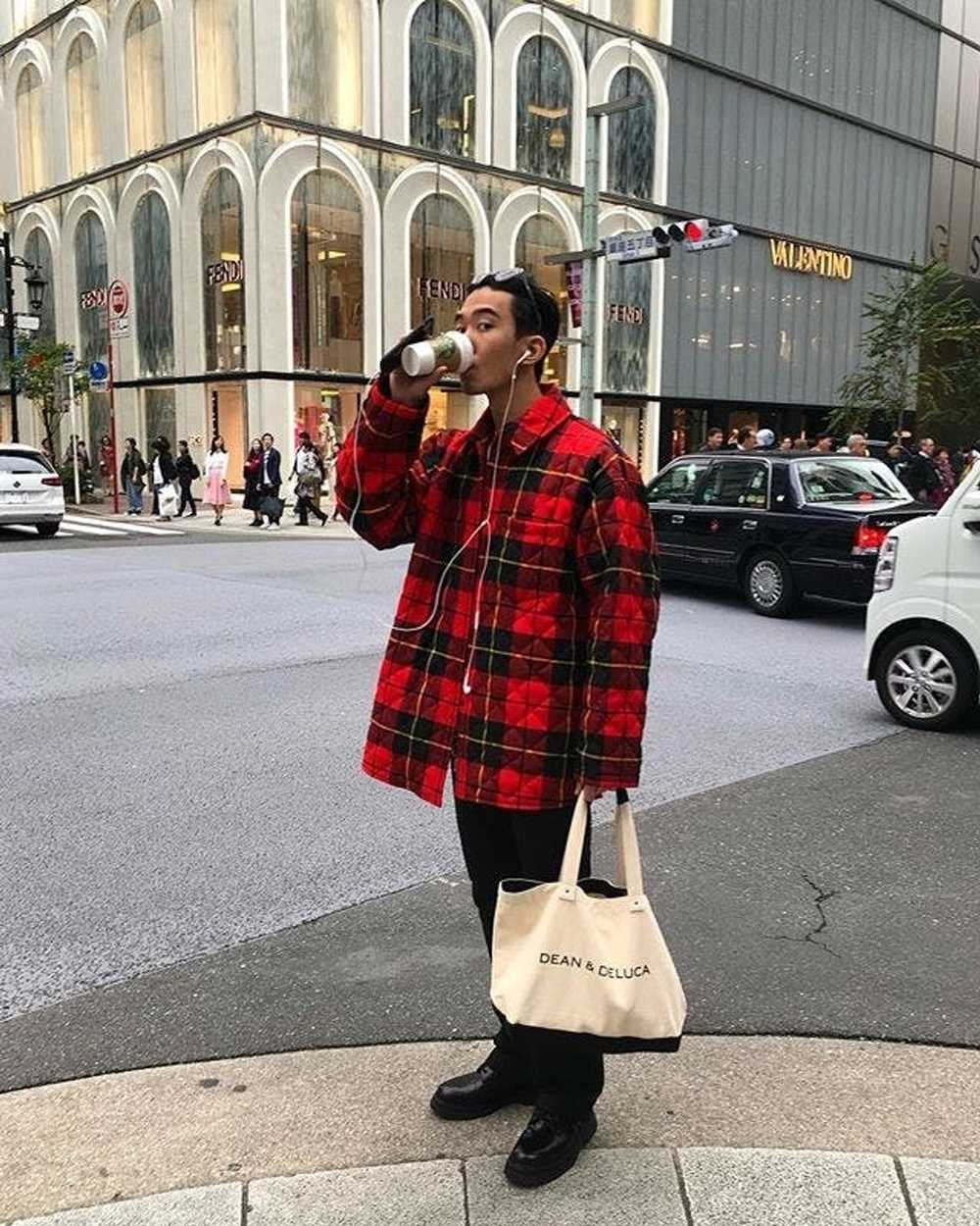 Balenciaga Balenciaga Red Flannel Plaid Padded Ov… - image 12