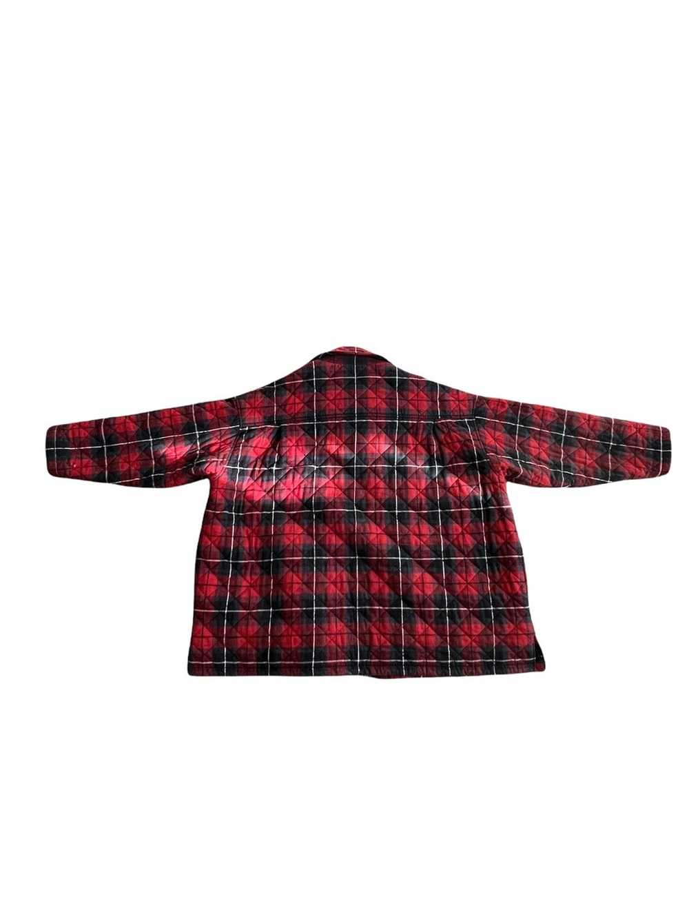 Balenciaga Balenciaga Red Flannel Plaid Padded Ov… - image 2