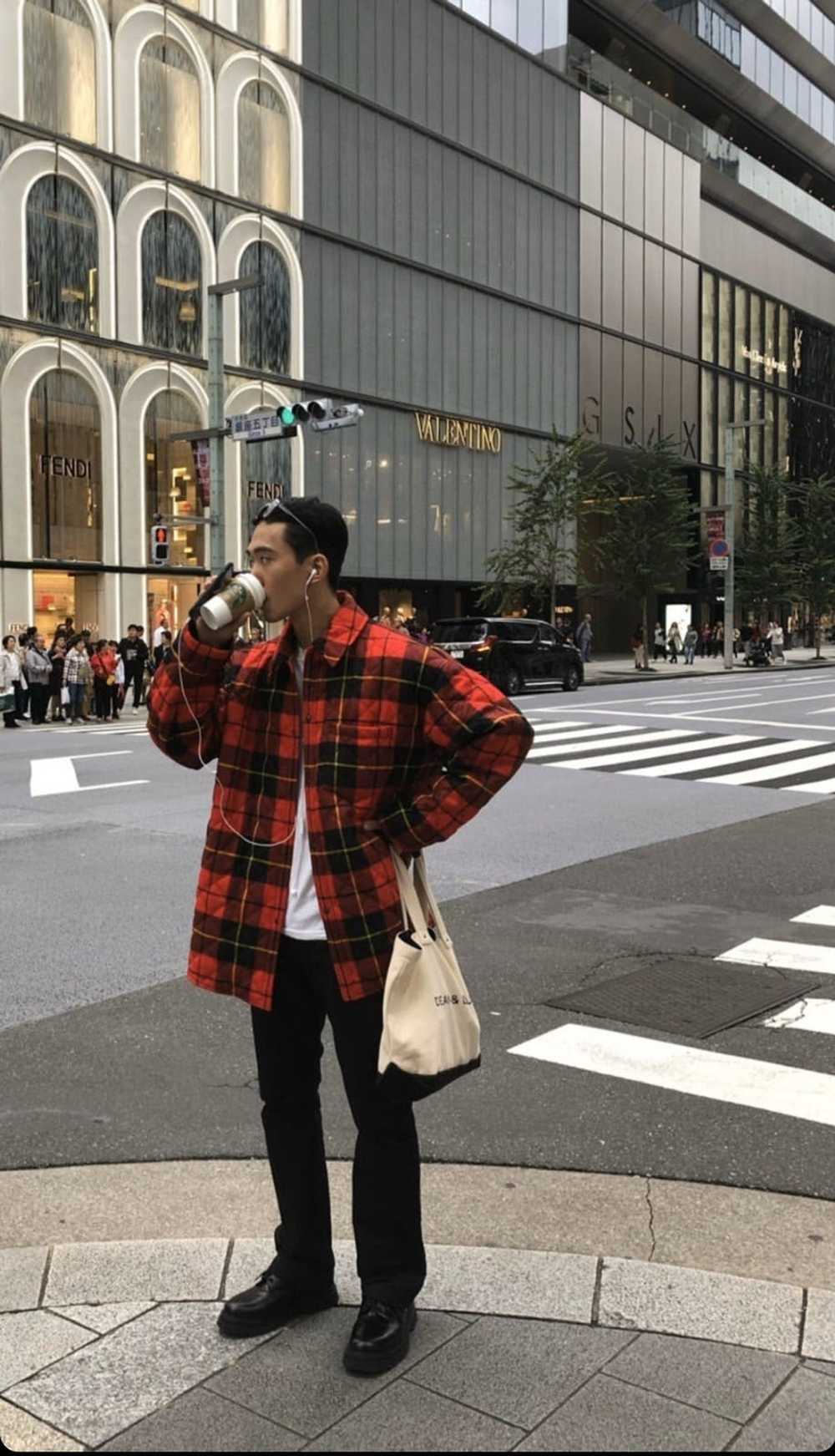 Balenciaga Balenciaga Red Flannel Plaid Padded Ov… - image 6