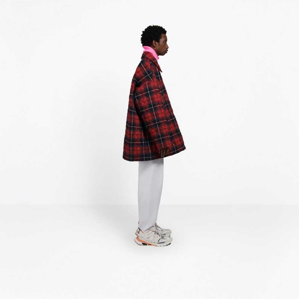 Balenciaga Balenciaga Red Flannel Plaid Padded Ov… - image 7