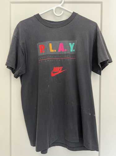 Nike × Vintage Vintage Nike PLAY Black T-Shirt