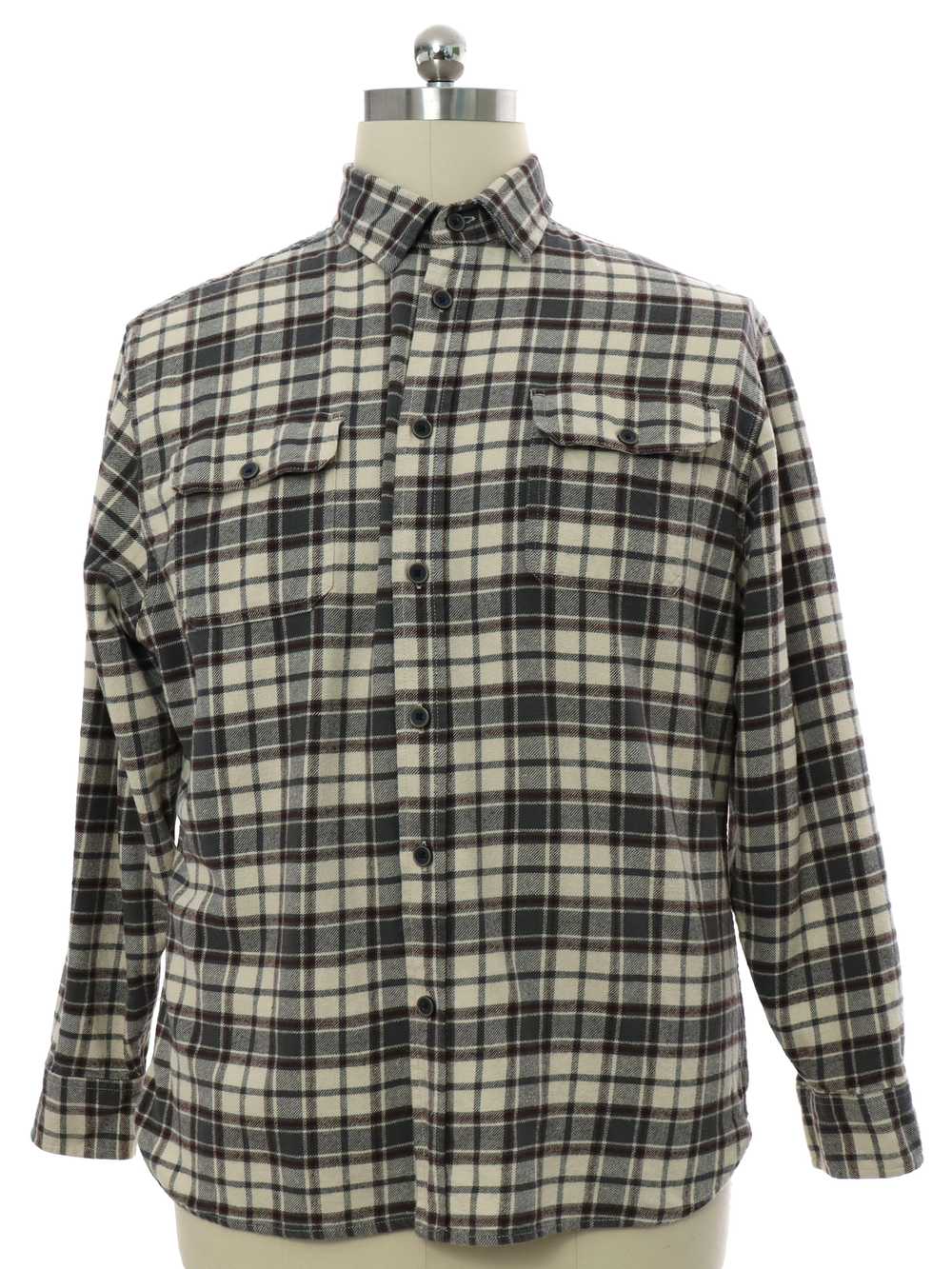 1990's Jachs Mens Heavy Cotton Flannel Shirt - image 1