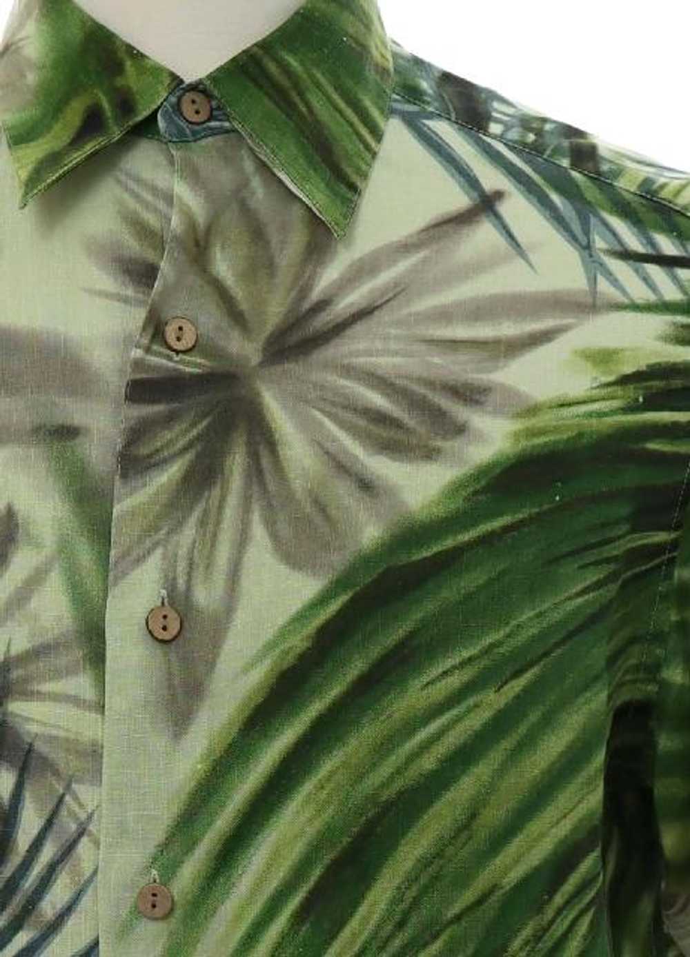 1990's Claiborne Mens Linen Hawaiian Shirt - image 2