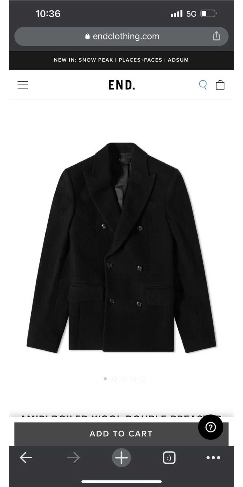 Amiri Double breasted Peacoat - image 4