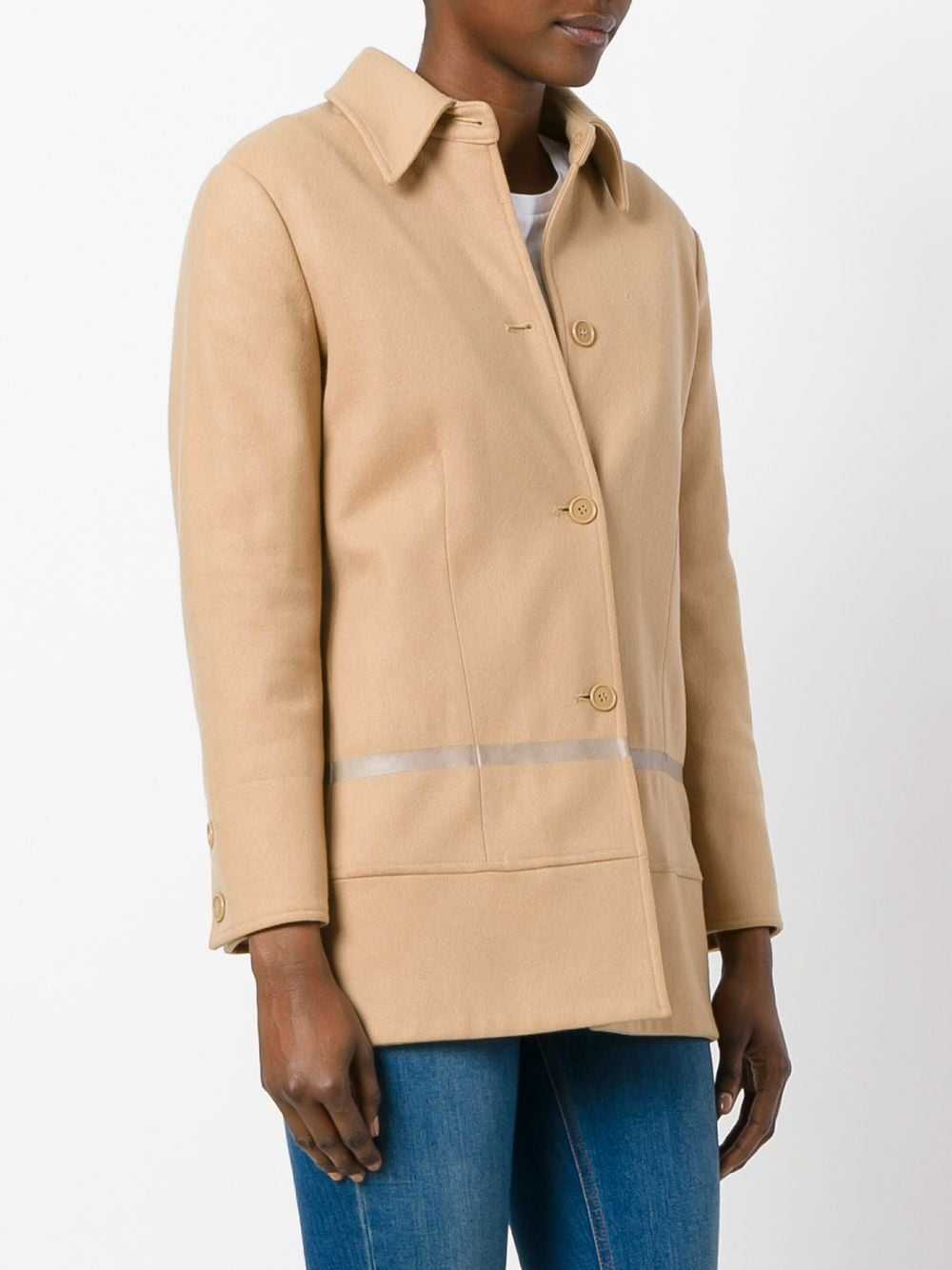 Helmut Lang Pre-Owned single breasted coat - Neut… - image 3