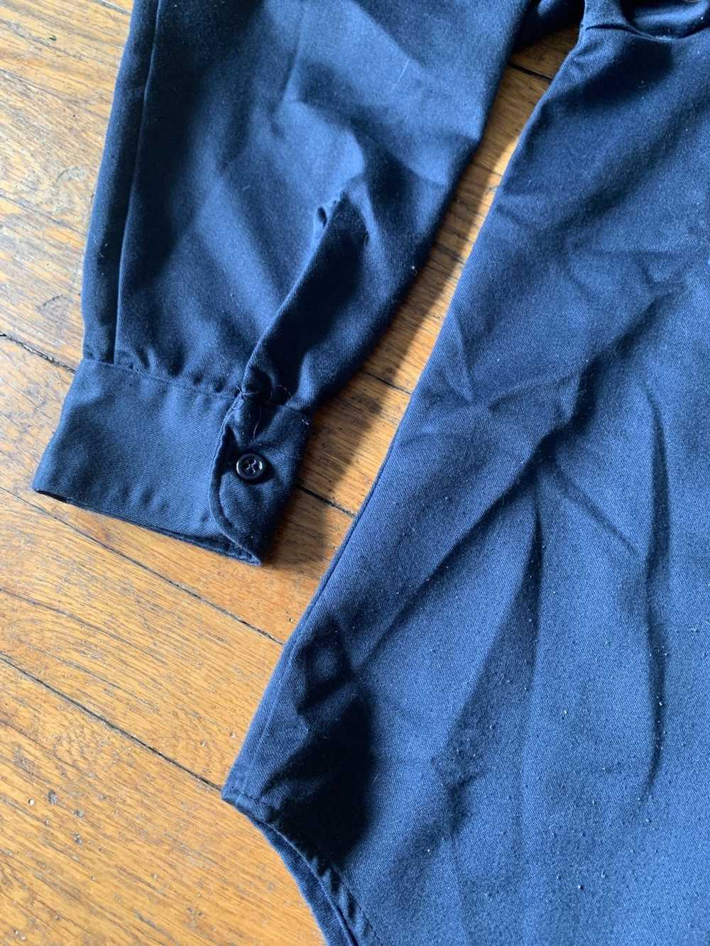 Vintage 70s Kayak Cloth Permanent Press Navy Work… - image 2